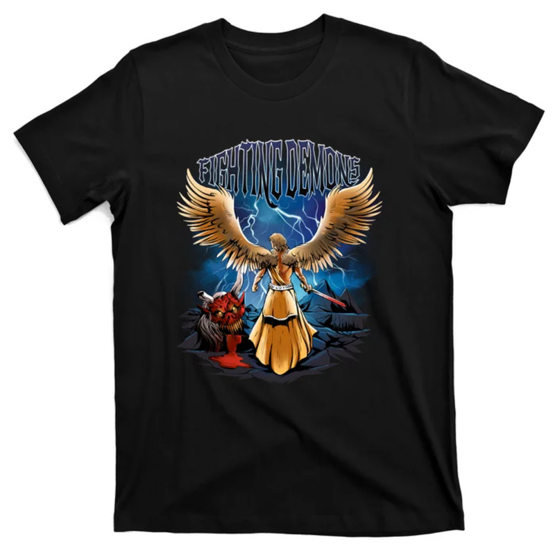 TeeShirtPalace Fighting Demons Angel In Action T-Shirt.jpg