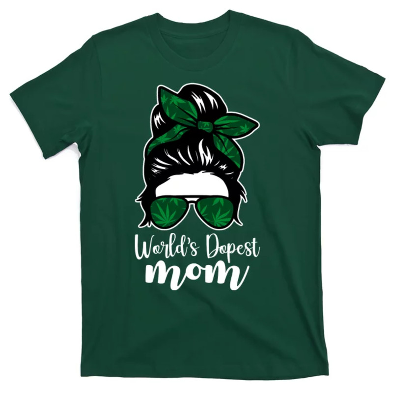 TeeShirtPalace  World's Dopest Mom Weed Hair Bun T-Shirt.jpg
