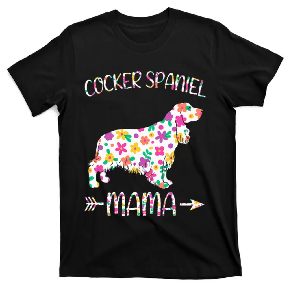TeeShirtPalace  Cocker Spaniel Mama Floral Dog Mom Mothers Day T-Shirt.jpg
