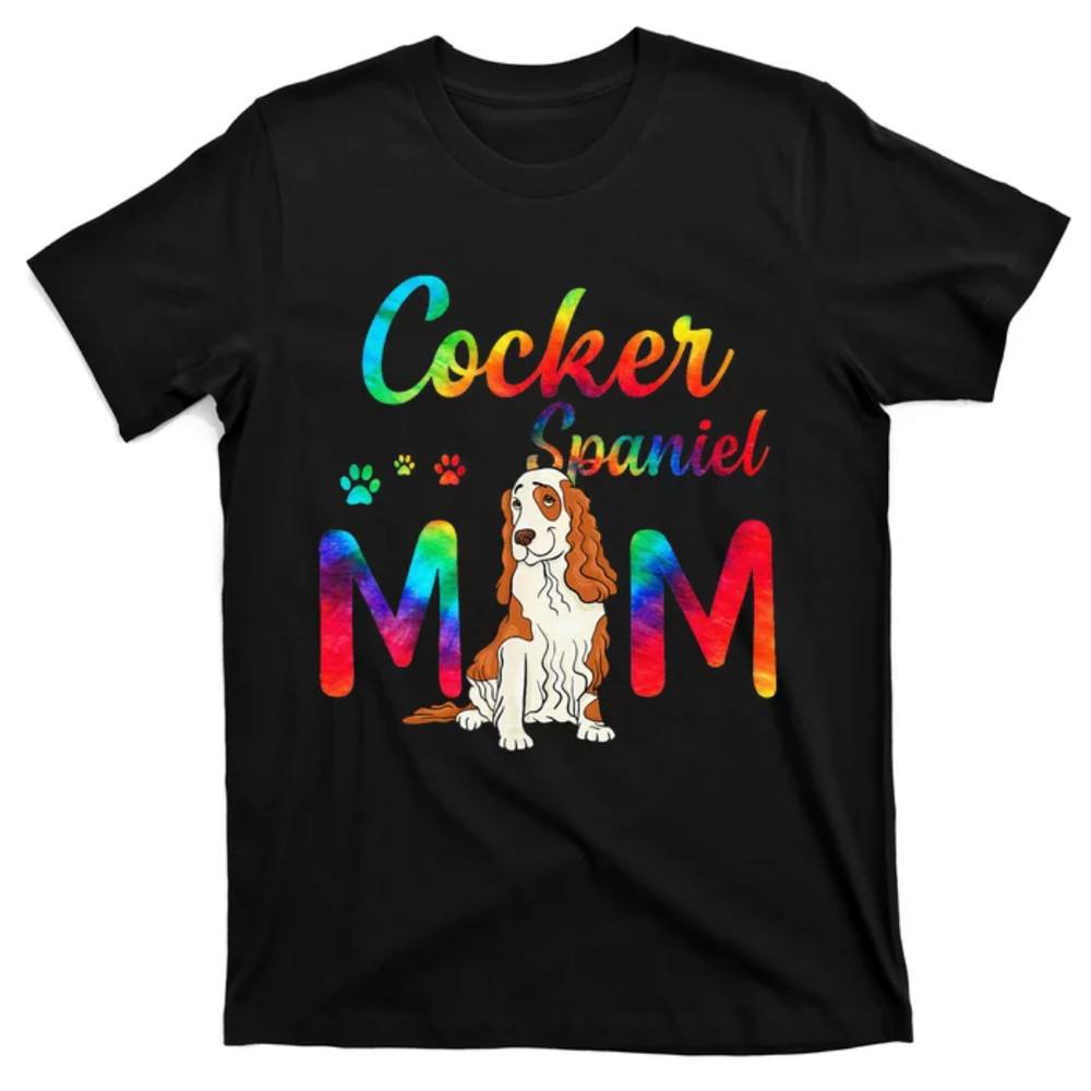 TeeShirtPalace Cocker Spaniel Mom Tie Dye Dog Mom Mothers Day T-Shirt.jpg