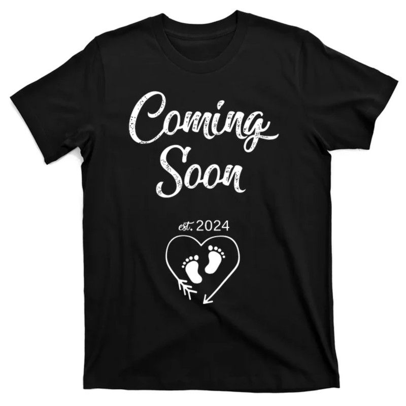 TeeShirtPalace Coming Soon 2024 Pregnancy Announcement Mothers Day Mom T-Shirt.jpg
