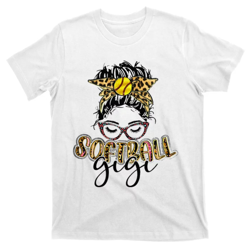 TeeShirtPalace Softball Gigi Life Leopard Messy Bun Game Day Mothers Day T-Shirt.jpg