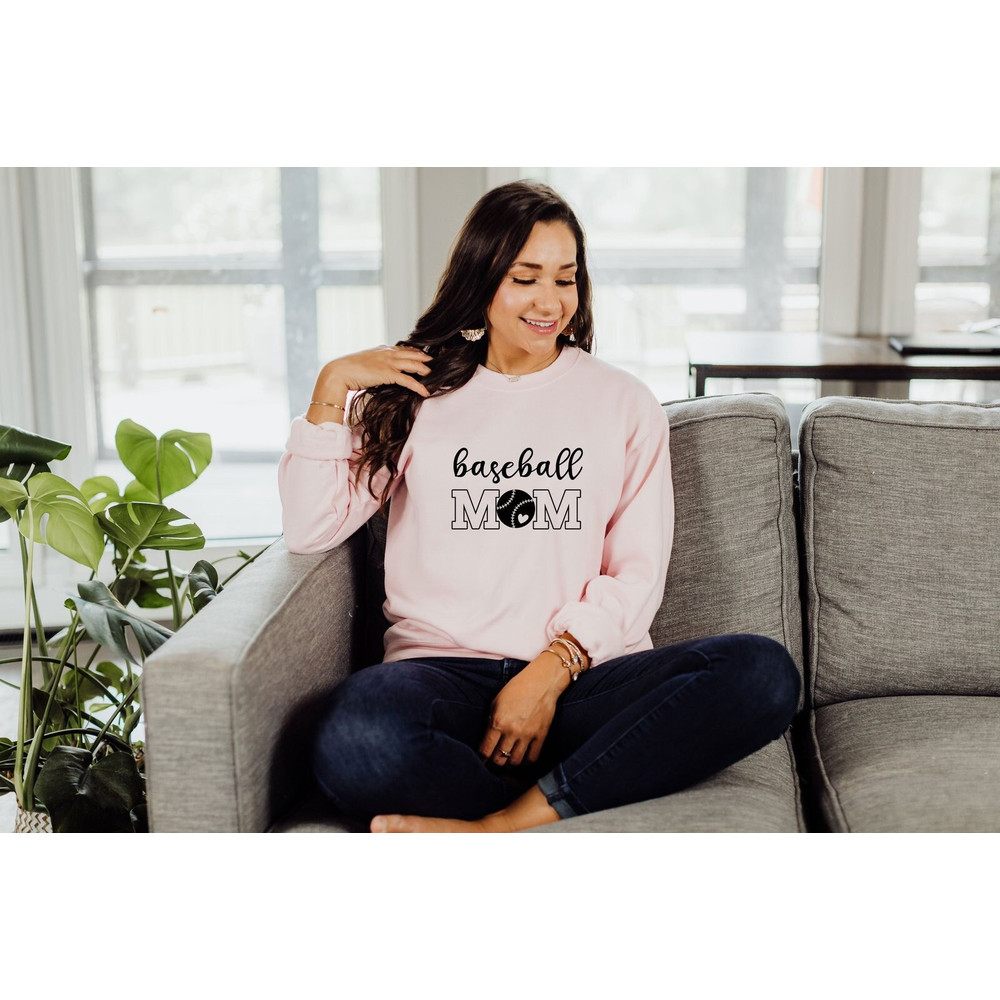 Baseball Mom Sweatshirt, Baseball Sweatshirt, Cute Sweatshirt for Women, Baseball Game Day Hoodie for Baseball Mother, Mothers Day Hoodie.jpg