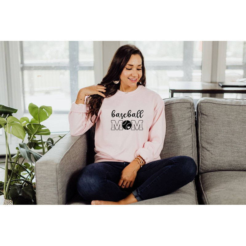Baseball Mom Sweatshirt, Baseball Sweatshirt, Cute Sweatshirt for Women, Baseball Game Day Hoodie for Baseball Mother, Mothers Day Hoodie.jpg