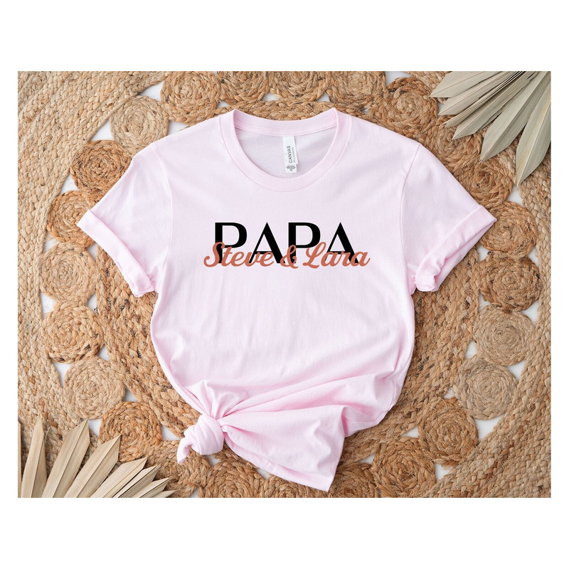 Custom Papa Shirt With Kids Names, Custom Papa Shirt, Fathers Day Shirt, Personalized Grandpa Gift, Birthday Dad Shirt, Gift for New Papa.jpg
