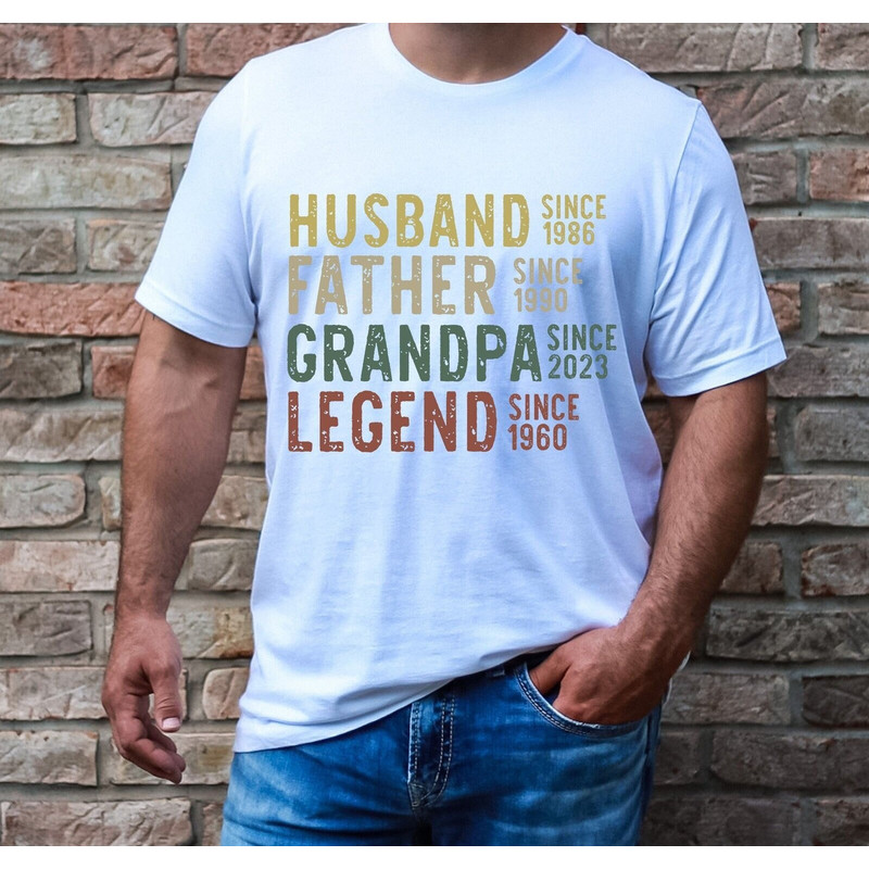 Husband Father Grandpa Legend Shirt, Father's Day Shirt, Personalized Dad Grandpa Shirt, Funny Dad Birthday Shirt, Funny Gift for Grandpa.jpg