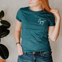 Minimalist Gigi Shirt, Pocket New Gigi Gift, Grandma Gift Hoodie, Gift For New Gigi, Best Gigi Shirt, Mothers Day Shirt,