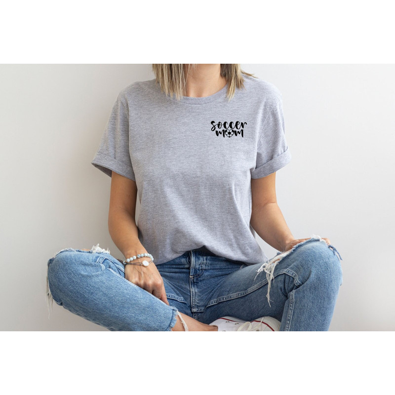 Soccer Mom Shirt, Cute Mama Shirt, Soccer Lover Mom Tee, Mothers Day Gift, Minimalist Soccer Mom Tee, Soccer Ball Pocket Tee, Mama Bday Gif.jpg