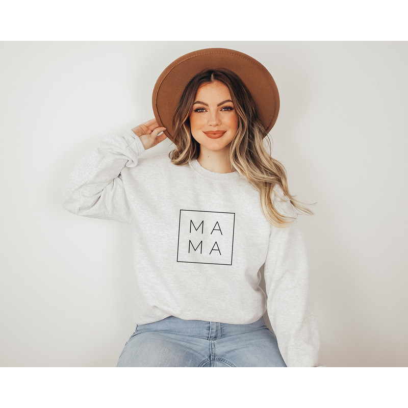 Custom Mama Minimalist Sweatshirt  Mama Shirt, Mom Shirt, Mama Sweatshirt, Mothers Day Gift, Mom Life, Gift for Mom.jpg