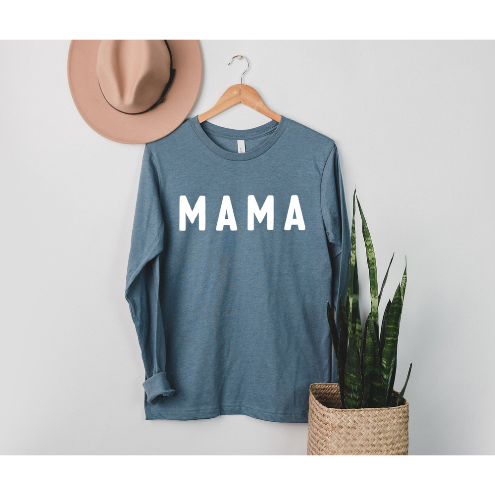 Mama & Dad Long Sleeve Shirt (block big) Mama Shirts For Women, Dad shirt, Baby Shower Gift, Pregnancy announce, Gift For Mothers Day Gift.jpg