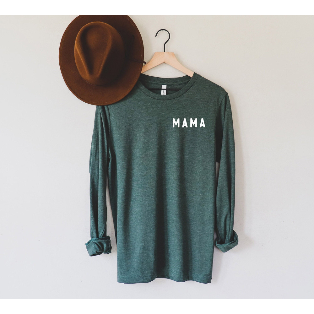 Mama & Dad Long Sleeve Shirt (block) Mama Shirts For Women, Dad shirt, Baby Shower Gift, Pregnancy announce, Gift For Mothers Day Gift.jpg