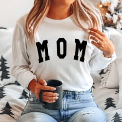 mom long sleeve shirt block mama long sleeve shirts for women, baby shower gift, pregnancy announce, gift for mom, moth