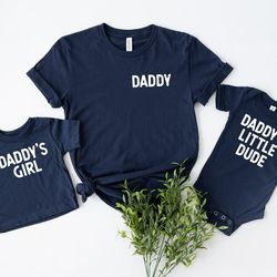daddy and me matching shirt, fathers day t-shirt, dads little man shirt, dads little girl shirt, father and daughter tee