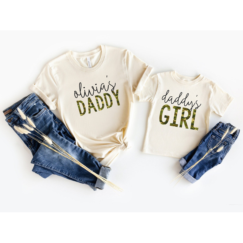 Matching Father and Daughter Shirts, Daddy and Daughter Shirts, Daddy's Girl Shirt, Father Daughter Shirt,Daddy Daughter Shirt, Camo Vintage.jpg