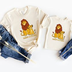 personalized matching shirt, daddy and me, daddy and son shirt, dad baby lion tee, daddy lion baby lion gift