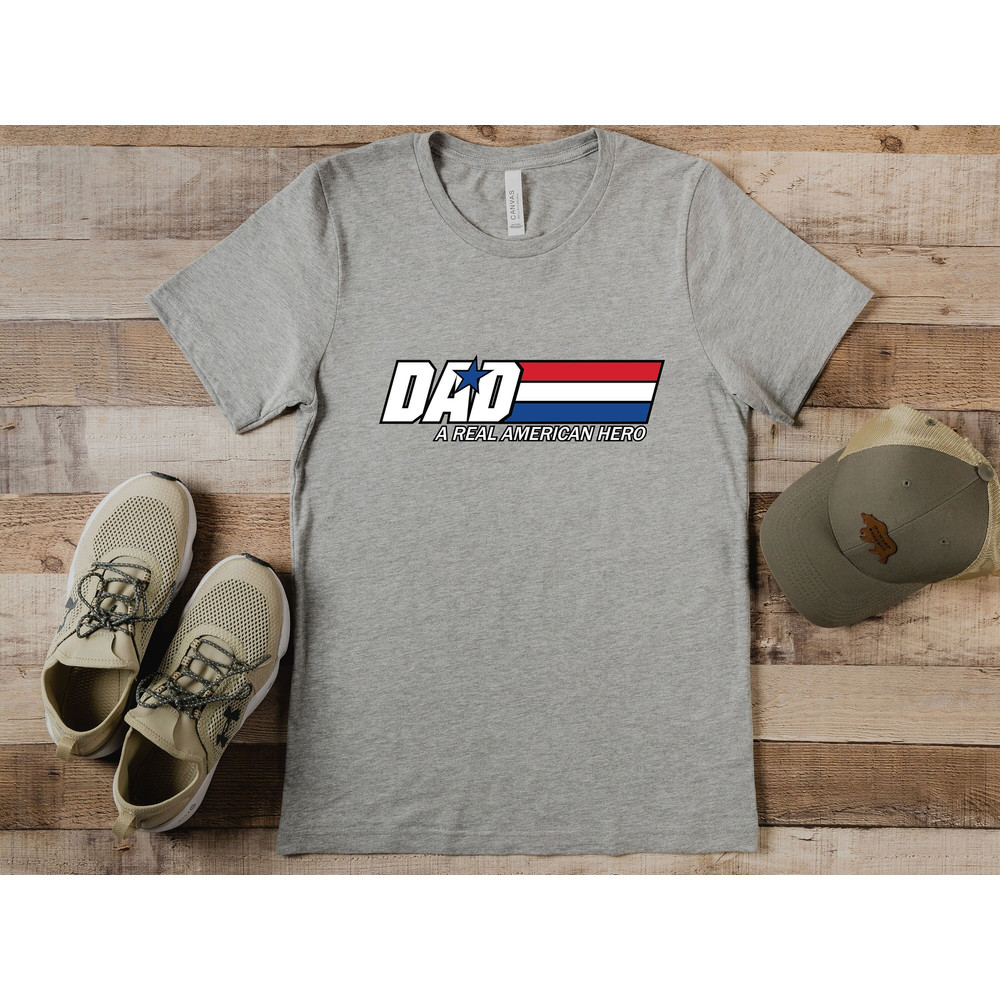 Dad A Real American Hero Tshirt, Father's Day Gift, Dad Gift, New Shirt for Dad, Husband Gift, Funny Father's Day Gift.jpg