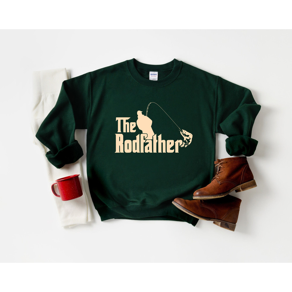 The Rod Father Fishing Shirt, Father's Day Tee, Fisherman Dad Birthday T-Shirt, Fishing Shirt, Christmas Gift Idea, Real Cool Dad Shirt.jpg