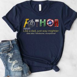 fathor, thor, avengers shirt, fathers day gift, avengers mens shirt, fathor definition shirt, marvelous dad shirt, super