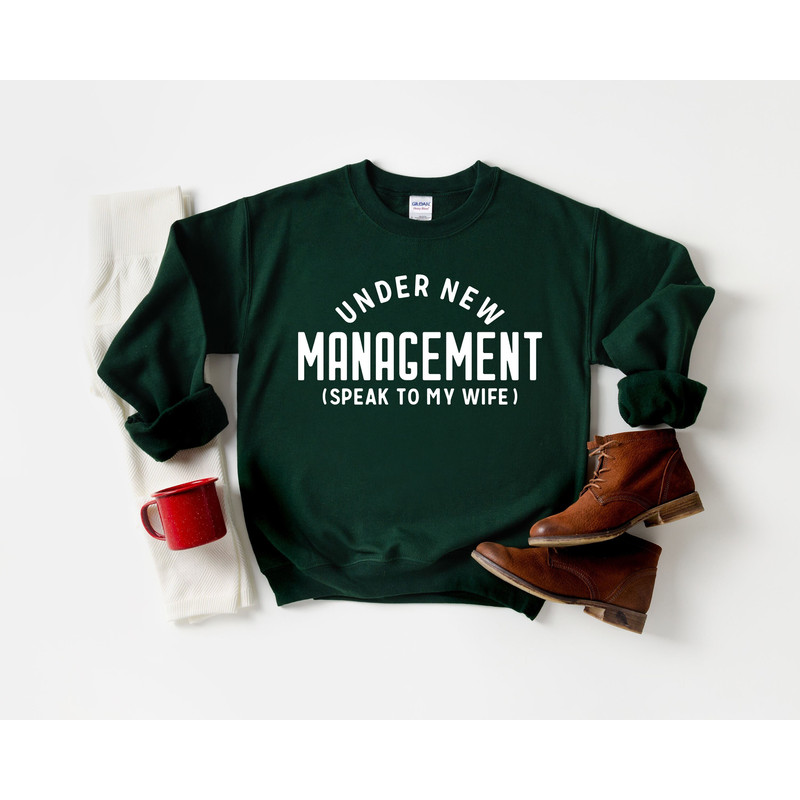 Honeymoon Shirt for Newly Married Couple Gift, Couple Anniversary Shirt, Under New Management, Mr and Mrs Shirt, Husband and Wife Shirt.jpg