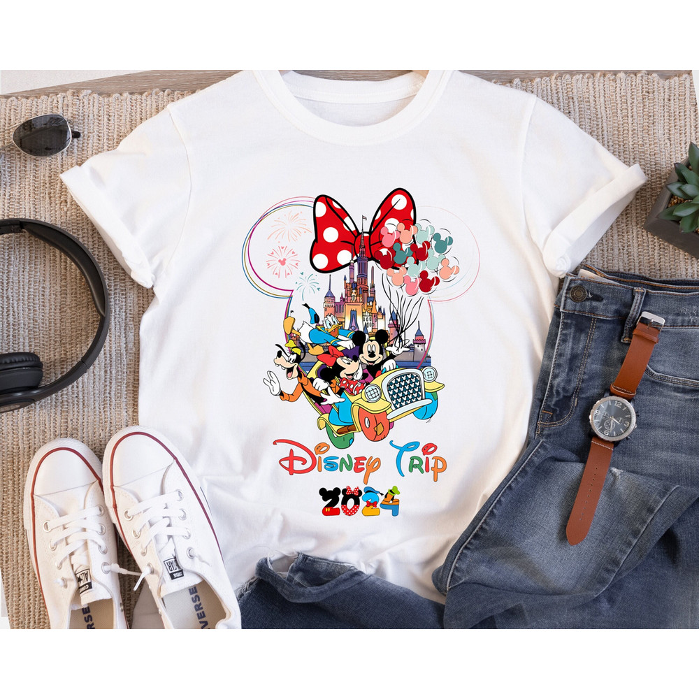 2024 Disney Trip Shirt, Disneyworld Trip Shirt, Mickey and Friends Trip Shirt, Disney Family Trip Shirt, Girls Vacation Shirt, Minnie Bow.jpg