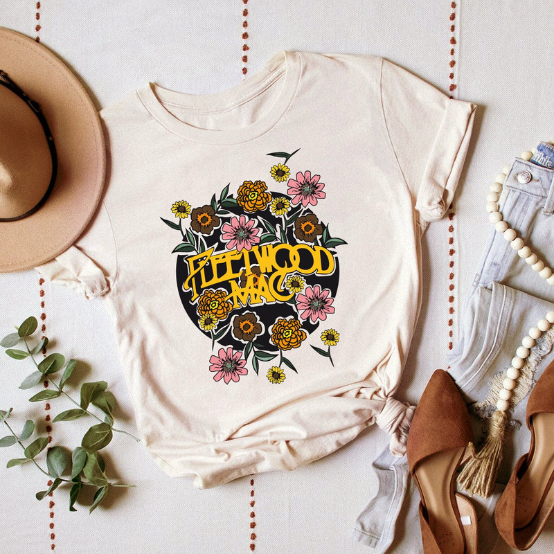 Fleetwood Mac T-shirt, Band Tee, Fleetwood Mac shirt, Vintage Shirt, Stevie Nicks, Custom Shirt, Flower Shirt for Women, Christmas Gift.jpg