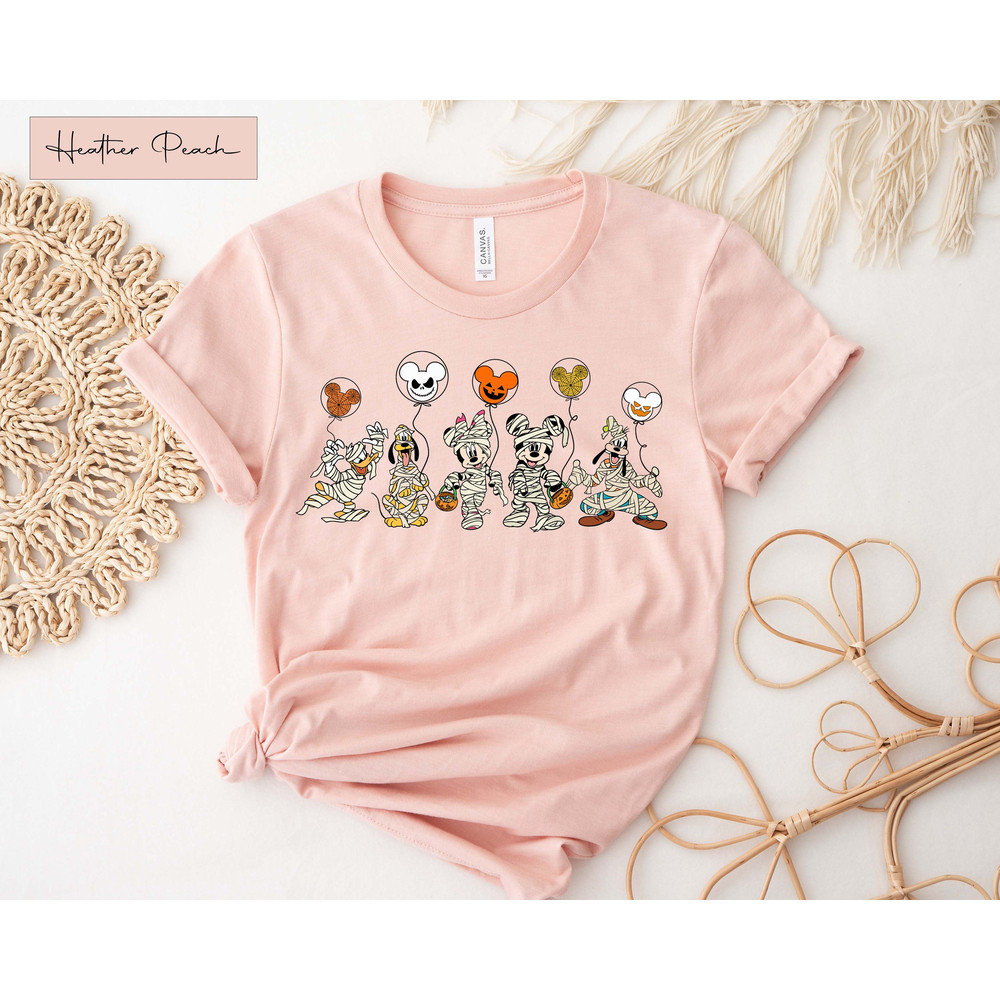 Disney Halloween Skeleton Shirt, Disney Halloween Matching Shirt, Disney Balloon Shirt, Mickey Minnie and Friends, Disney Matching Shirt.jpg