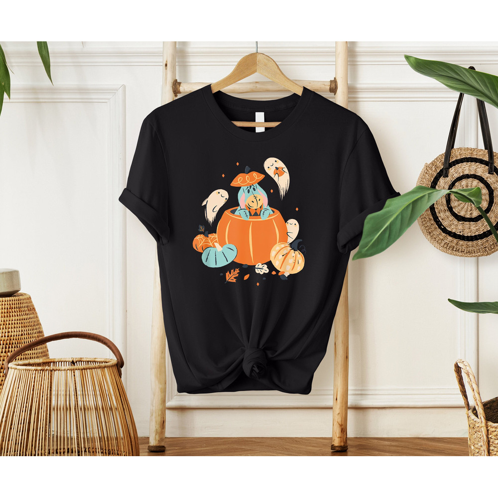Eeyore Pumpkin & Ghost Pals Halloween Shirt, Winnie The Pooh T-Shirt, Pooh and Friends Tee, Trick Or Treat, Spooky Season, 2023 Spooky Shirt.jpg