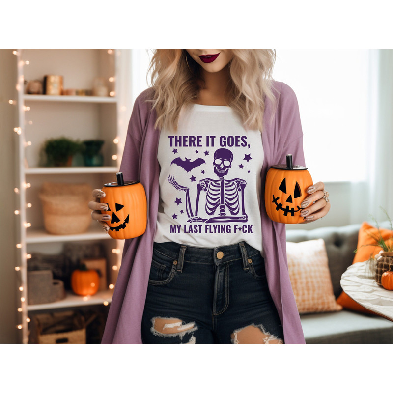 There It Goes My Last Flying Fck Shirt, Halloween Shirts, Spooky Shirt, Funny Halloween Shirt, Halloween Gift, Sarcastic Shirts, Boo Crew.jpg