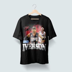 new allen iverson vintage 90s basketball t-shirt 90s nba player tee, vintage style t-shirt, allen iverson graphic tee ph