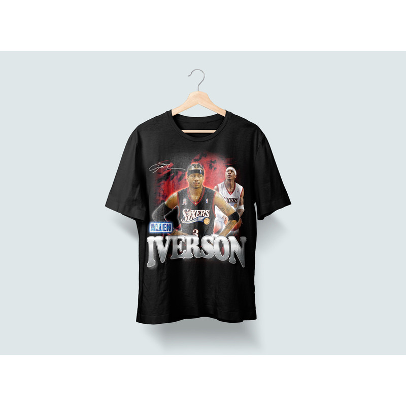 New Allen Iverson Vintage 90's Basketball T-Shirt 90s NBA Player Tee, Vintage Style T-Shirt, Allen Iverson Graphic Tee Phili 76ers Iverson.jpg