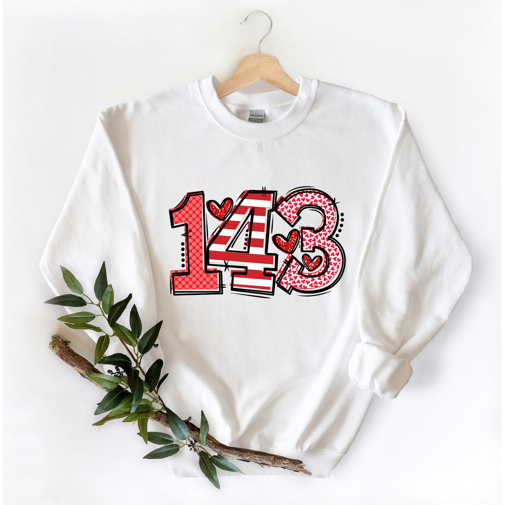 143 Valentines Day shirt, I love You Shirt, Happy Valentines Day Shirt, Couples Matching Shirt Valentines Days Gift, Cute gift for her.jpg