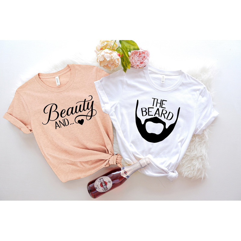 Beauty And The Beard Shirts, Couples Valentines Day Shirts, Girlfriend Shirt, Funny Shirt, Shirt Set, Family Shirt, Funny Couples Shirts.jpg
