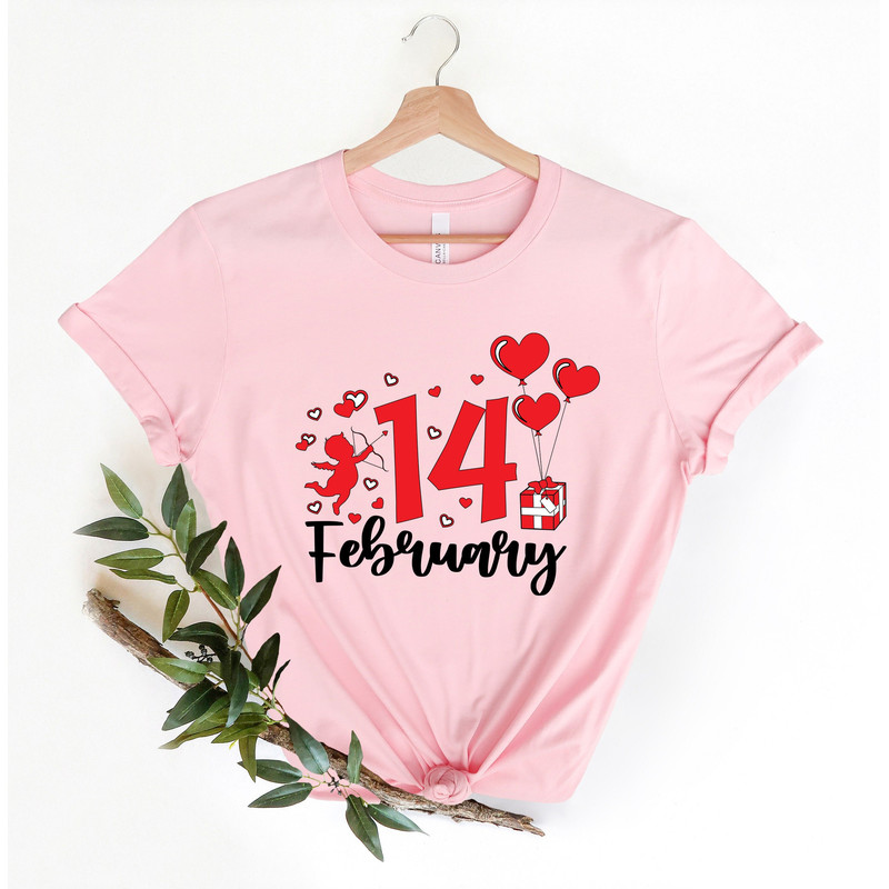 February 14th Shirt, Valentines Day Shirt, Cute Cupid Valentine Day Shirt, Valentine Shirt, Love February 14 Shirt, Love Gift for girlfriend.jpg