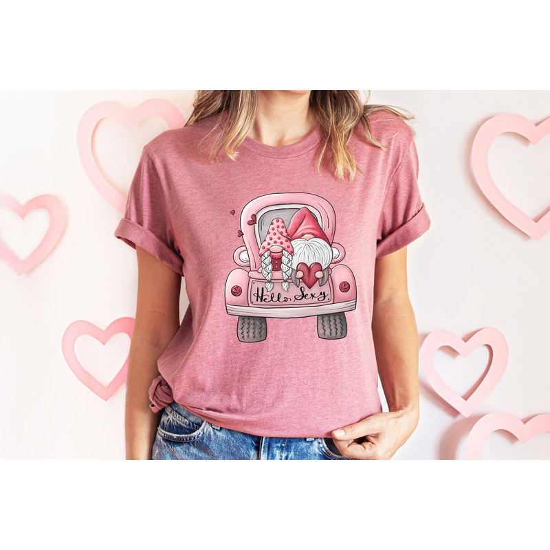 Gnomes Valentines Day Truck Shirt, Hello Sexy Valentines Day shirt, Happy Valentines day shirt, gift for girlfriend her, womens shirt.jpg