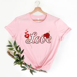 love heart valentines day shirt, cute happy valentines day shirt, gift for her valentines day, womens shirt, gift for h