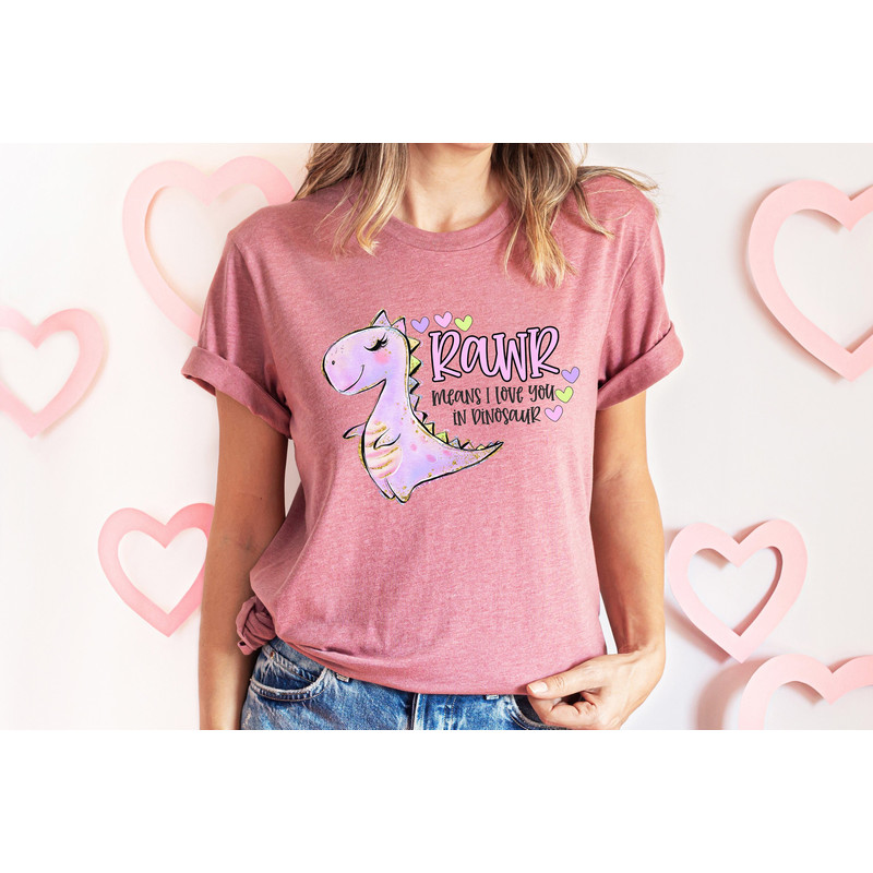 Rawr Means I love you in Dinosaur Valentines Day Shirt, Cute Dinosaur shirt, Happy Valentines Day shirt, kid boy girl baby toddler Gift,.jpg