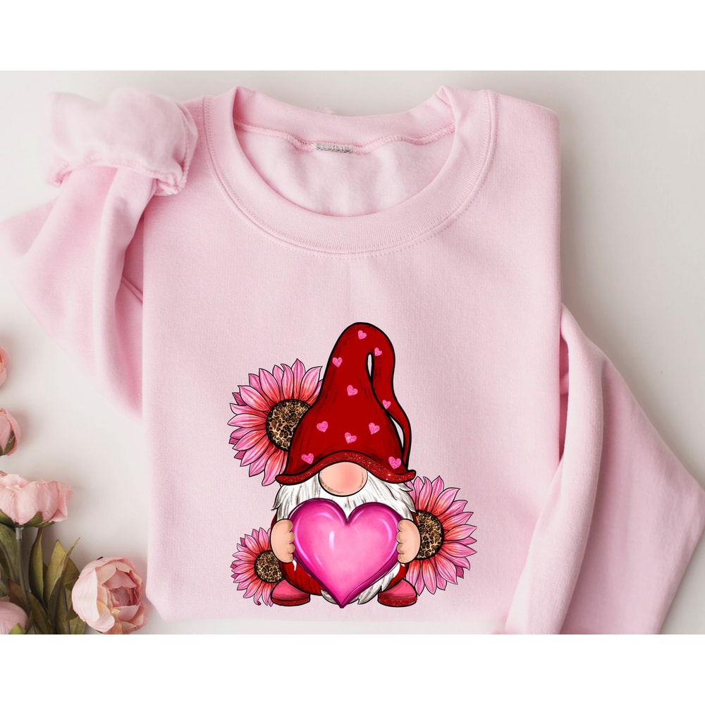 Love Valentine Gnome Sweatshirt, Valentines Day Sweatshirt, Valentines Day Hoodie, Valentines Day Gift, Cute Heart Sweatshirt.jpg