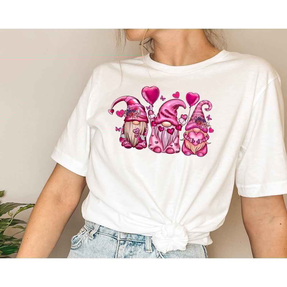 Valentines Gnome Shirt, Gnome Lover Shirt, Gnome Hearts Shirt, Valentines Day Shirts for Women, Valentines Day Gift, Cute Heart Shirt.jpg