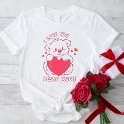 bear valentine shirt, cute valentines shirt, valentines day gift for women and girls, i love you valentine shirt,girls w