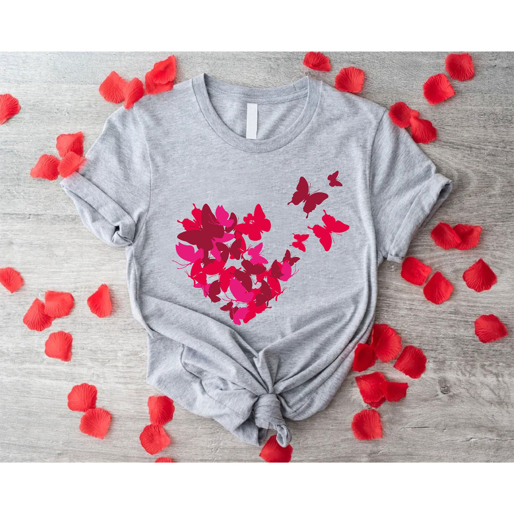 Butterfly Heart Shirt, Valentines Day Shirt for Women, Valentines Day Gift, Butterfly Shirt for Women, Cute Valentines Day Shirt,Heart Shirt.jpg