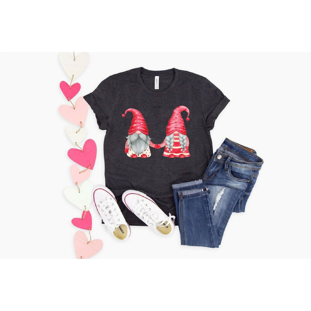 Gnomes Valentine's Day Shirt, Gnomes Couple Shirt, Matching Valentine's Day Shirt, Valentines Day Gift, Womens Valentines Day Shirt Gift.jpg