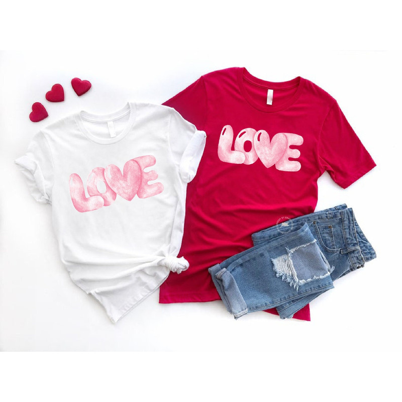 Love Valentines Shirt, Cute Valentines Tees, Valentine's Day Gift for Girlfriend, Heart Love T-shirt, Womens Valentines Day Shirt Gift.jpg