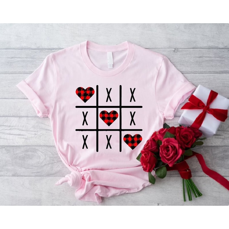 Tic Tac Toe Valentine Shirt, Funny Valentine Gift, XOXO Valentine Shirt, Valentines Day Shirt for Women and Girls, Girlfriend Valentine Gift.jpg