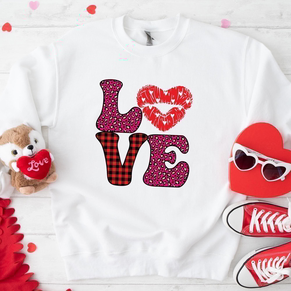 Leopard Print Love Valentine's Day Sweatshirt, Love Valentines Shirt, Valentines Day Sweatshirt, Valentines Day Hoodie, Valentines Shirt.jpg