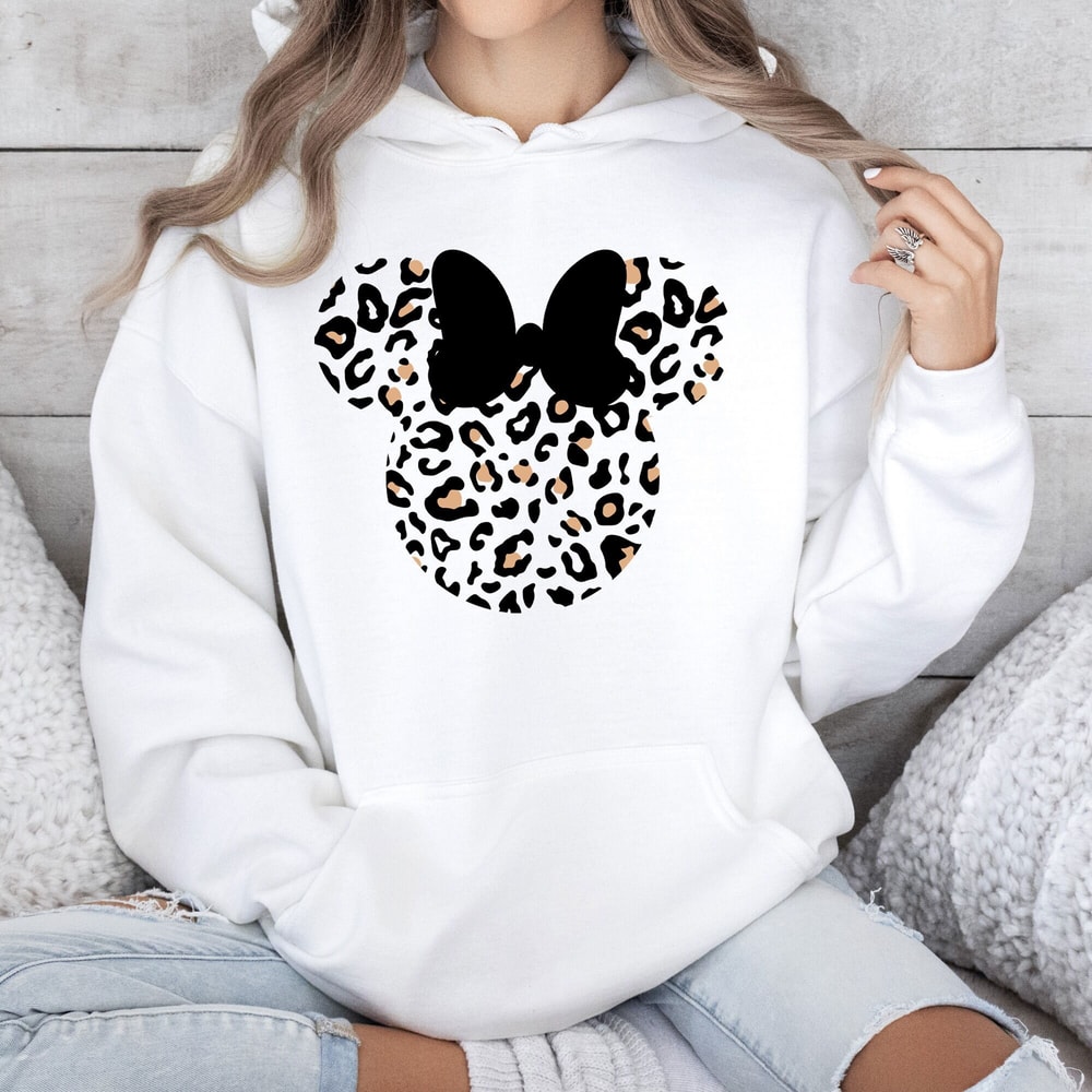 Leopard Print Minnie or Mickey Sweatshirt, Animal Kingdom Tshirt, Women's Disney Shirt, Animal Print Minnie Women's Shirt, Mickey Hoodie.jpg