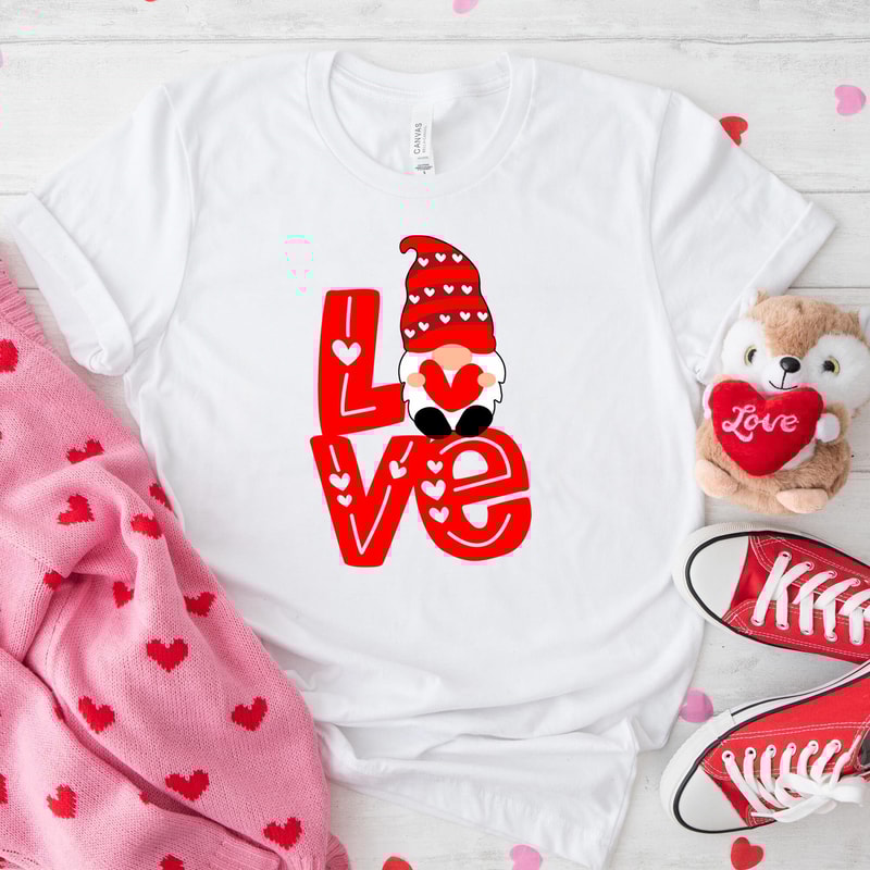 Love Gnome Valentine's Day Shirts, Gnomes Valentines Couple SweatShirts, Valentines Day Hoodie, Valentines Day, Cute Valentine Shirts.jpg