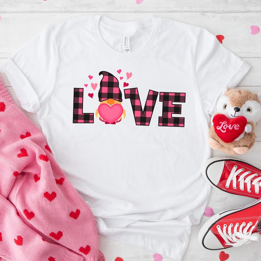 Love Gnomes Valentine's Day Shirts, Gnomes Valentines Shirts, Valentines Day Hoodie, Valentines Day Gift, Cute Valentine Sweatshirts.jpg