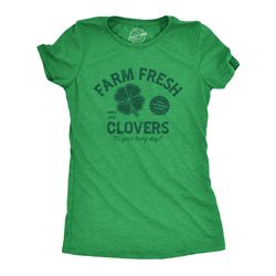 farm fresh clover, its your lucky day, st patrick day shirt, luck of the irish, green clover shirt woman, farm shirts, f