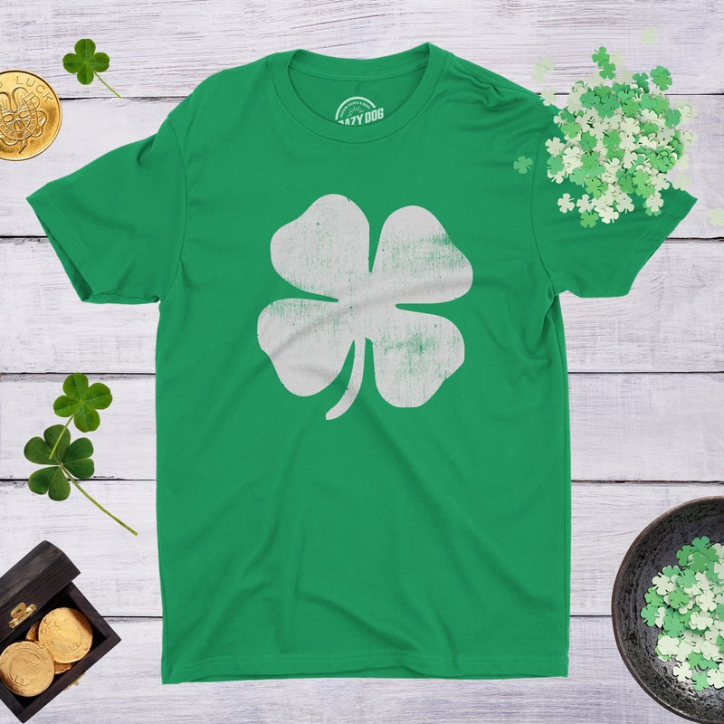 Four Leaf Clover Shirt, Shamrock Shirt, Clover Shirt, Lucky Irish Shirt, Ireland Drinking T Shirt, Ireland Top Men, St Patricks Day Shirts.jpg