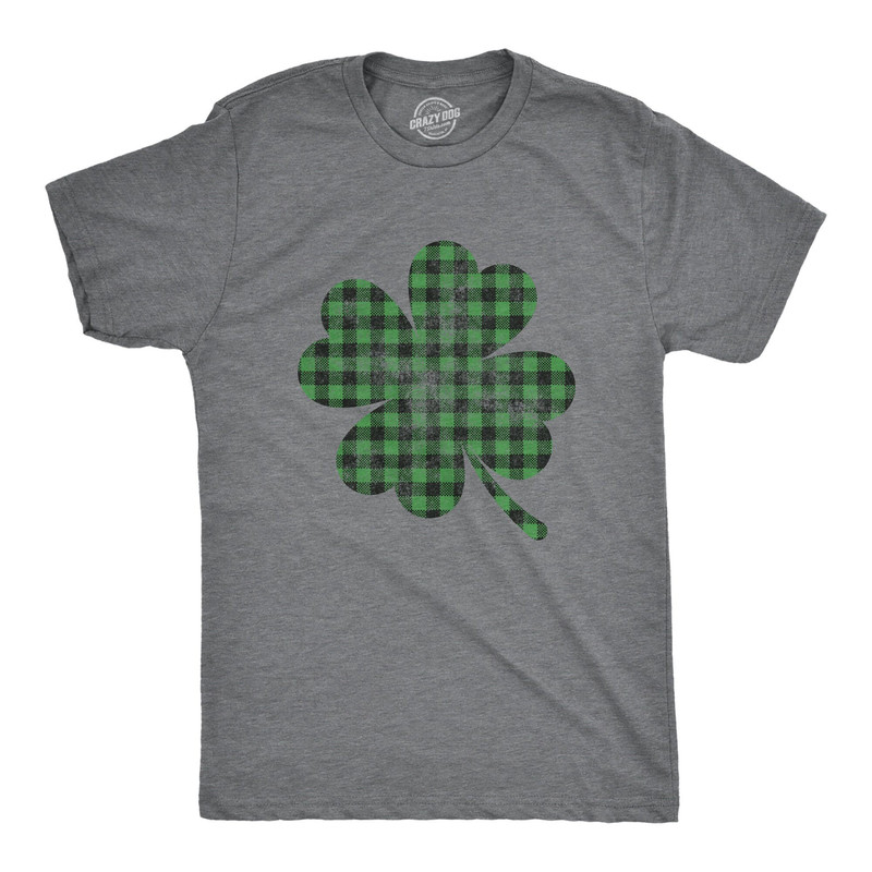 Four Leaf Clover Shirts, Shamrock Shirts, Clover Shirt, Buffalo Plaid Shamrock, Plaid Shirts, Buffalo Plaid, St Patricks Day Shirts.jpg